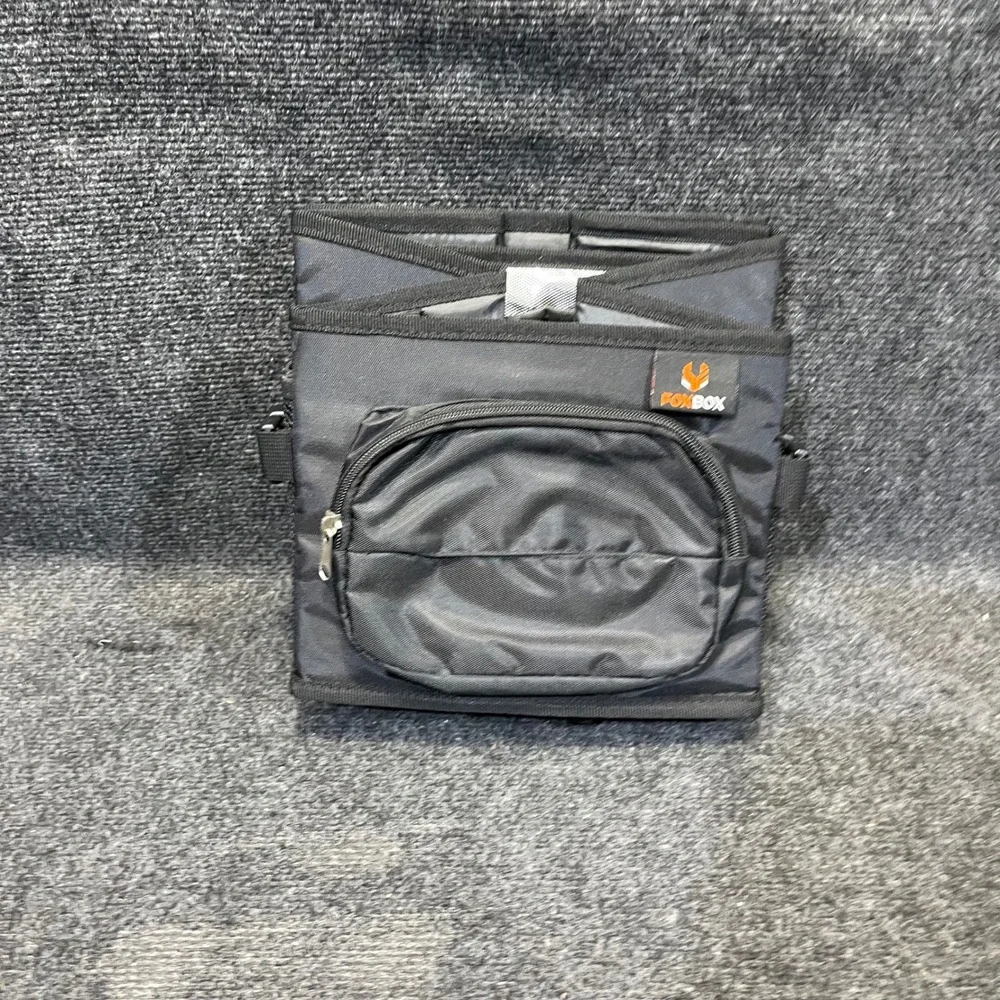 FOXBOX Black Trunk Organizer Cargo Collapsible Mesh Pockets Travel Storage Bag